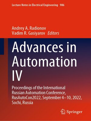 cover image of Advances in Automation IV